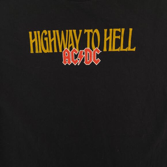 ACDC Highway To Hell Band Crew Neck Short Sleeve Graphic Shirt Mens Size M Black - Picture 4 of 9